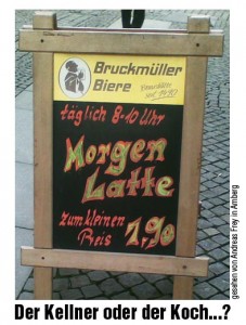 Lieber morgens einen Kaffee trinken...