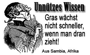 Unnützes Wissen - Gras....