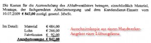 Ausschnittskopie.Handwerkerangebot