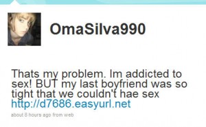 Twítter User OmaSilva990 Twitter User OmaSilva990 - Screenshot 12.08.09 - addicted to sex