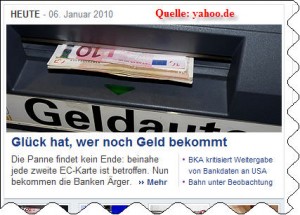 Webschnipsel - Geld bekommen!