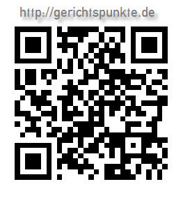 QR-Barcode http://gerichtspunkte.de - mit App auf Smartphone lesen und öffnen!