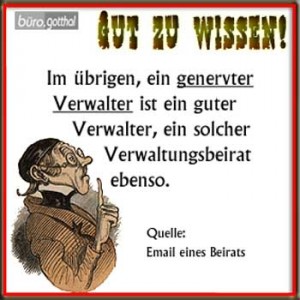 Verwalter, Verwaltungsbeirat - genervt
