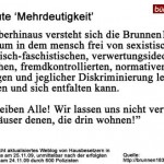 Hausbesetzerlogik - Stilblüte
