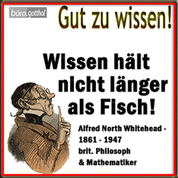 Wissen hält nicht länger als Fisch!