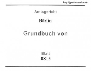 Grundbuchblatt Grundbuchblatt