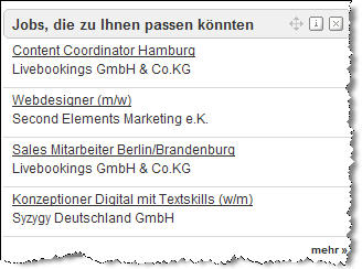 Screenshot XING