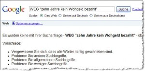 Keine Suchergebnisse: Gibt´s nicht....
