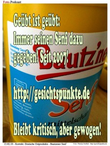 Geübt ist geübt: Immer seinen Senf dazu gegeben!