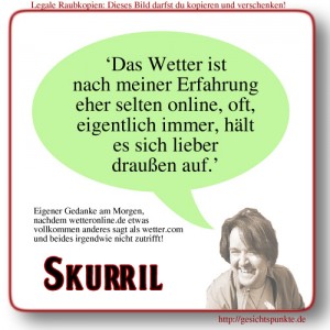 Skurril: Wetter-Onlinedienste