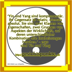 Yin und Yang sind gesichtspunkte