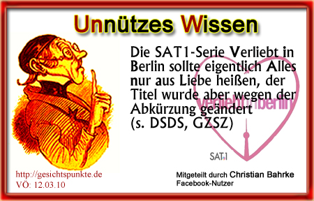 Unnützes Wissen: Verliebt in Berlin!
