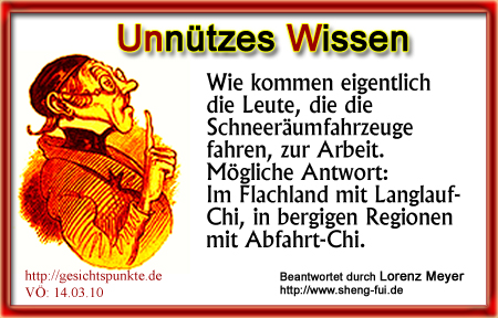 Unnützes Wissen: Schneeräumfahrzeugmitarbeiter