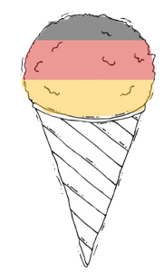 Eis in Waffel