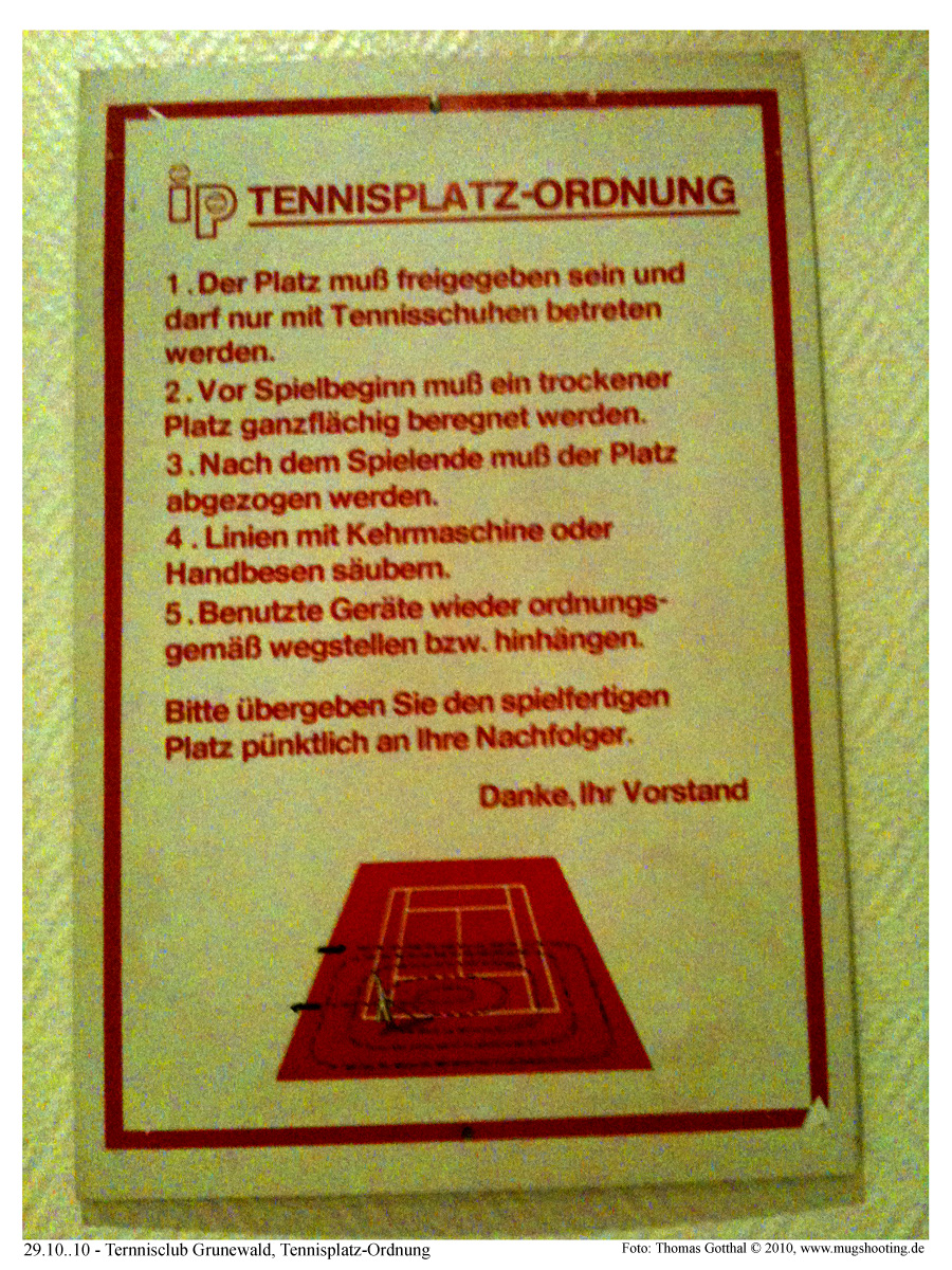 Tennisplatzordnung Tennisclub Grunewald