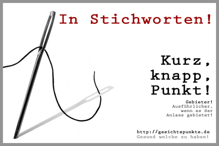 Banner In Stichworten