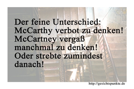 Der feine Unterschied: McCarthy & McCartney!