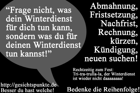 Frage nicht, was dein Winterdienst für dich....