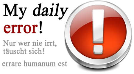 Banner "my daily error"