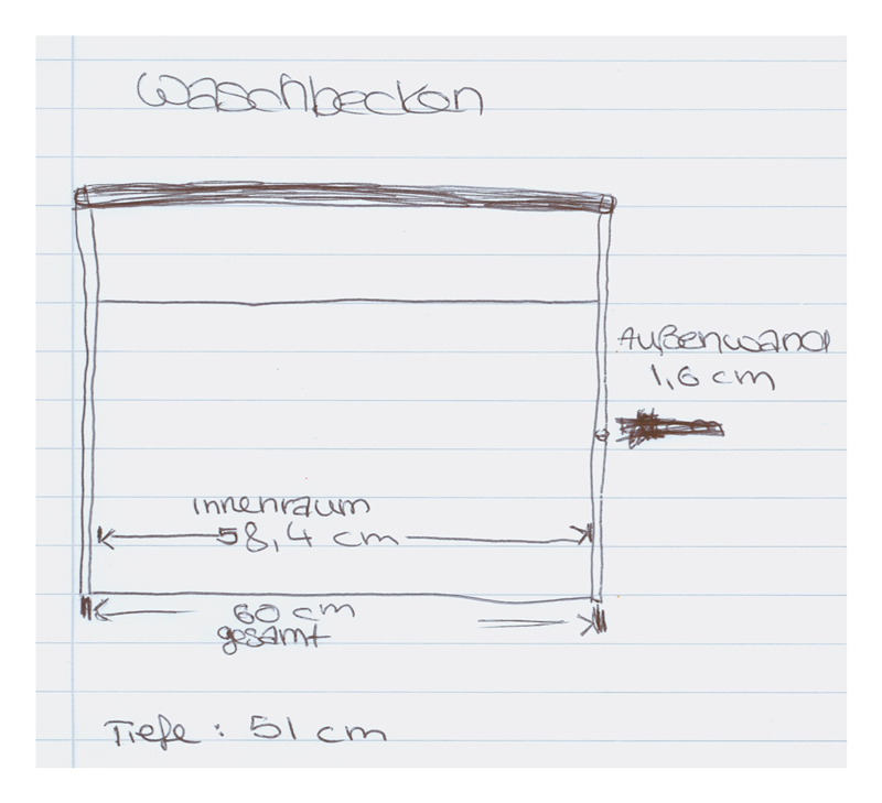 Spülenunterschrank (Skizze) Spülenunterschrank (Skizze)