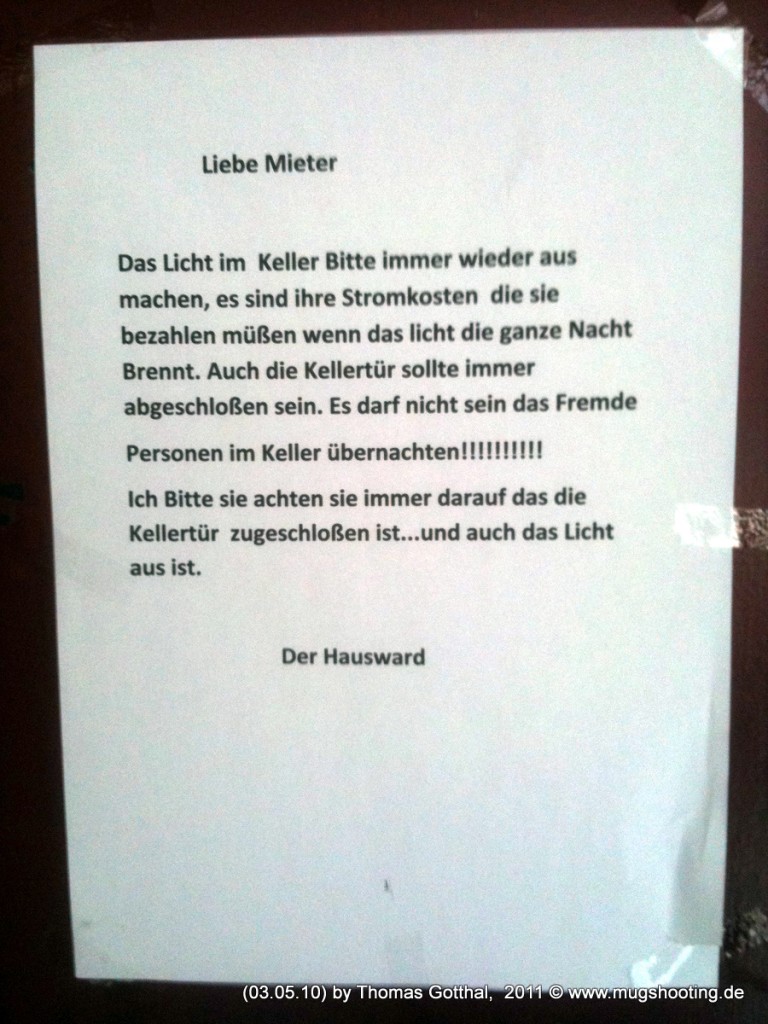 Aushang Hauswart Aushang Hauswart