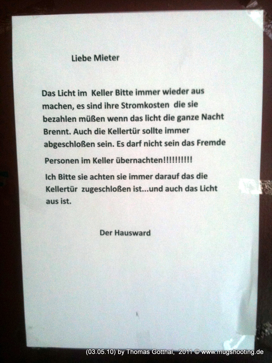 Aushang Hauswart Aushang Hauswart