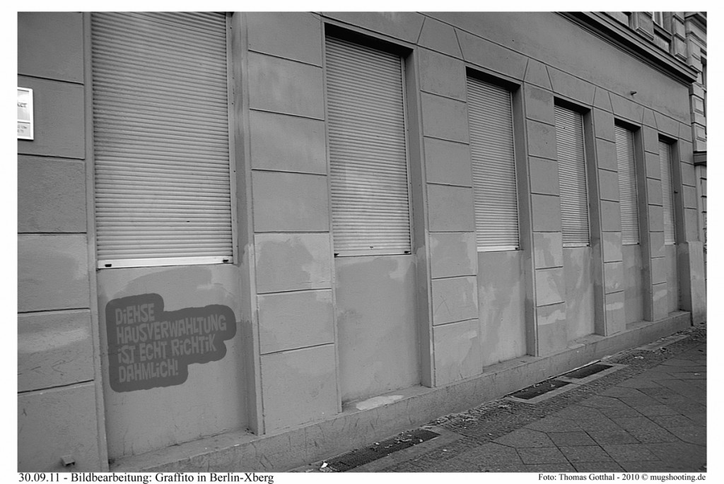 Bildbearbeitung: Graffito in Berlin-Xberg