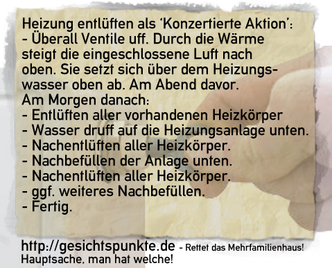 Heizung entlüften