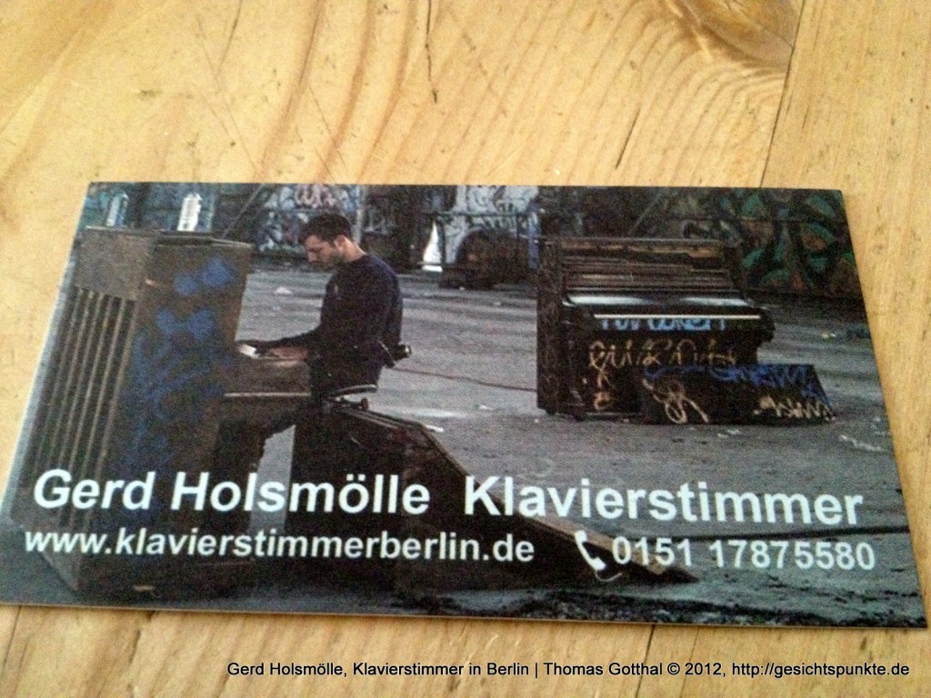 Gerd Holsmölle, Klavierstimmer in Berlin