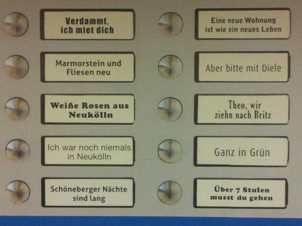 Schlagerhaftes Klingeltableau nach Art eines Immobilien preisenden!