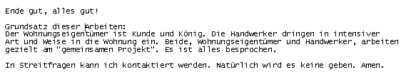 Schlussformel der Notiz von mir: Fromme Wünsche #Strangsanierung Schlussformel der Notiz von mir: Fromme Wünsche #Strangsanierung