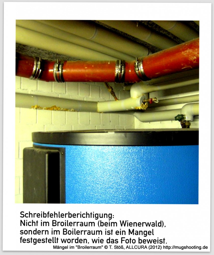 Mangel im Broilerraum