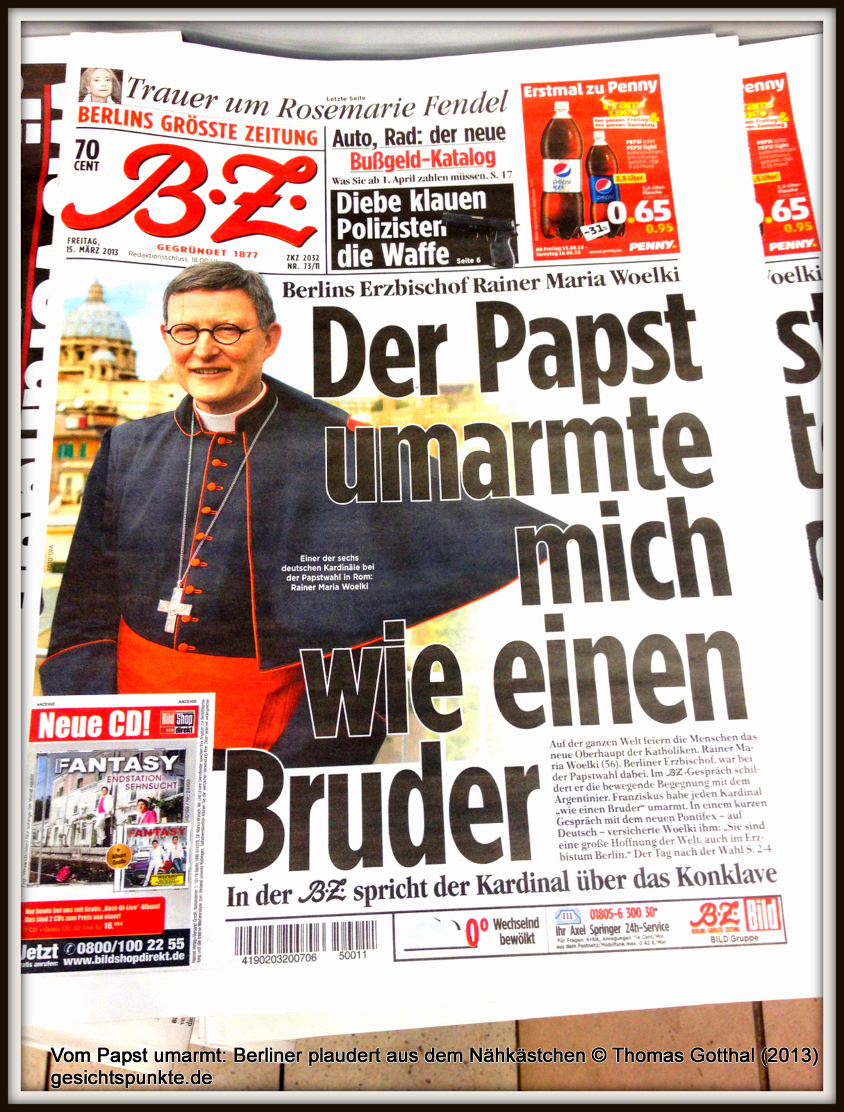 Vom Papst umarmt: Berliner plaudert aus dem Nähkästchen