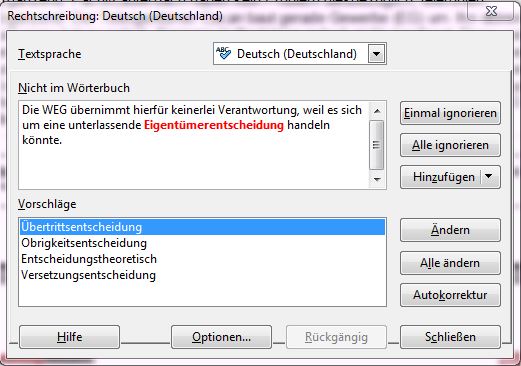 Eigentümerentscheidung