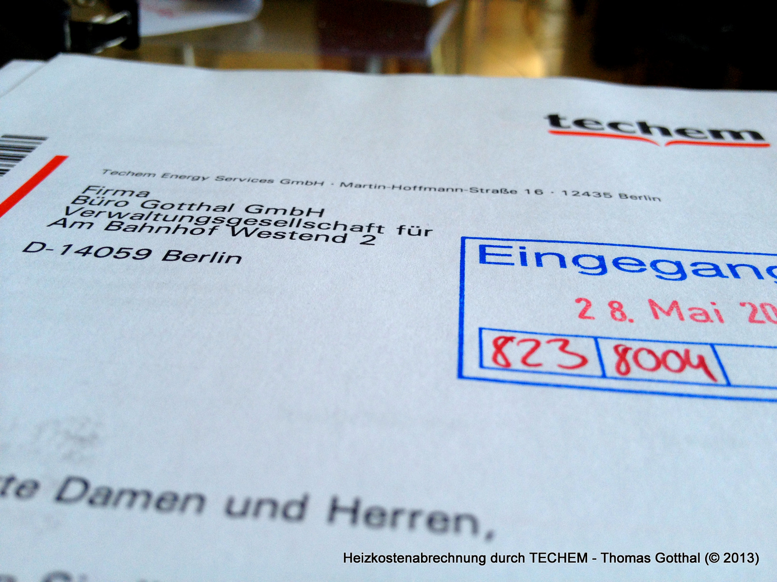 Heizkostenabrechnung durch TECHEM