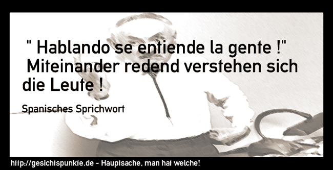 Miteinander redend verstehen sich die Leute!