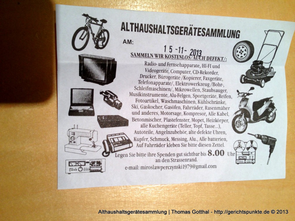 Althaushaltsgerätesammlung