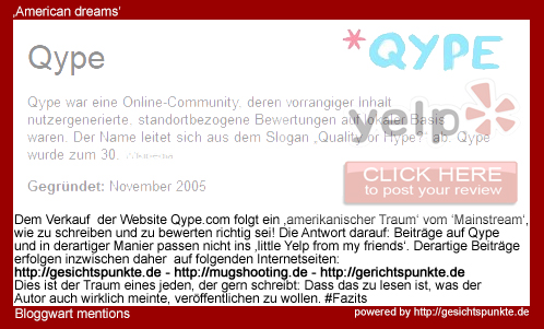 American Dreams: Qype goes Yelp