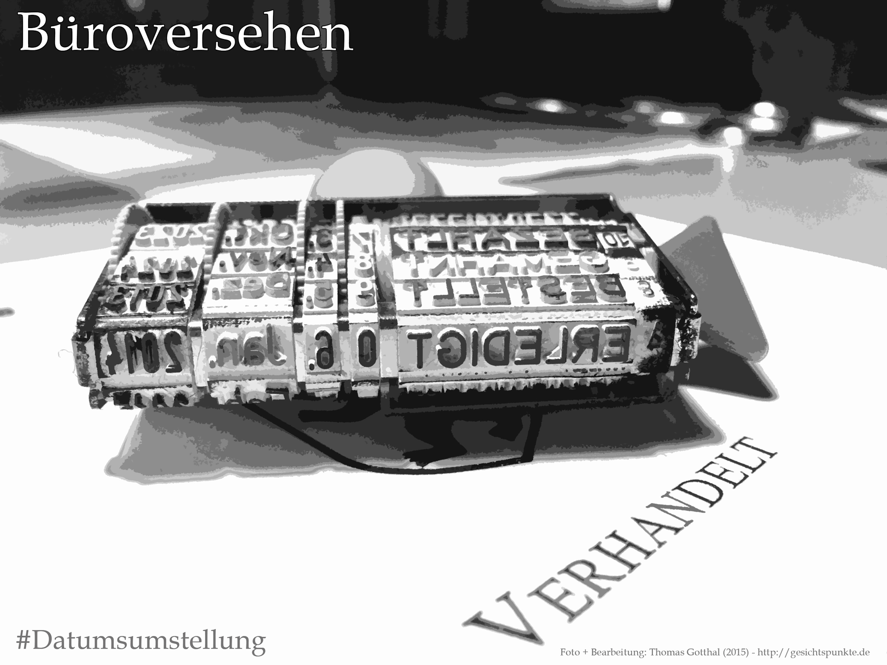 Büroversehen Datumumstellung
