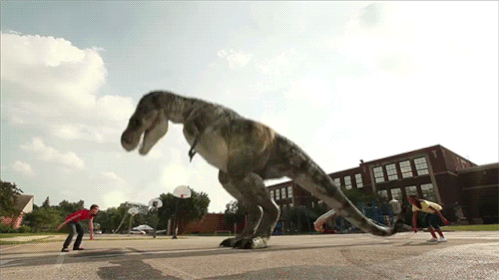 Seil springen - Dinosaurier (gif)