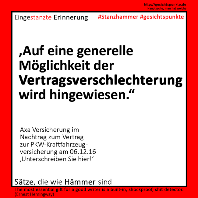 Stanzhammer - Die Vertragsverschlechterung
