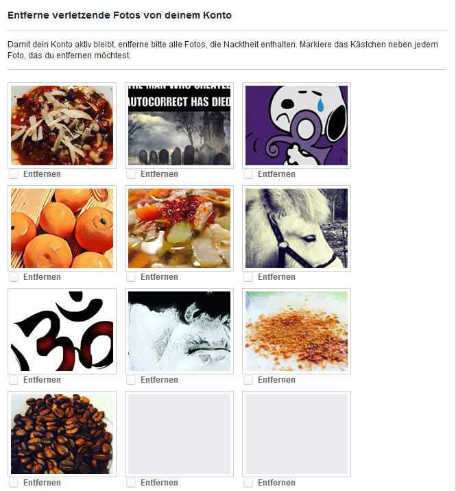 Facebook, Gemeinschaftsstandards #Serie