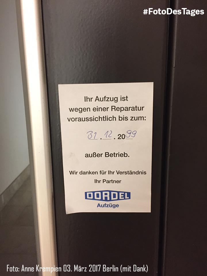 Foto des Tages: Anne Krempien, Berlin #DordelAufzüge